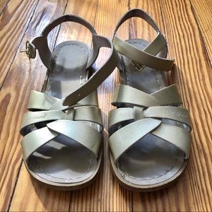 Gold Saltwater Sandals size 9